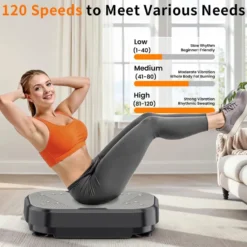Vibrationsplattform för helkroppsträning med hopprep samt 120 hastighetsnivåer – effektiv vibrationsträning och massage för hemmabruk träning