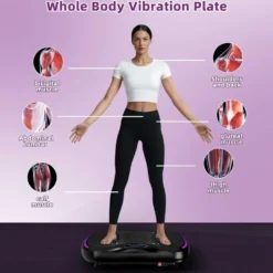 Vibrationsplattform för helkroppsträning med hopprep samt 120 hastighetsnivåer – effektiv vibrationsträning och massage för hemmabruk träning