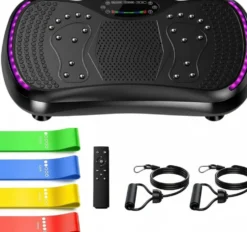 Vibrationsplattform för helkroppsträning med hopprep samt 120 hastighetsnivåer – effektiv vibrationsträning och massage för hemmabruk träning