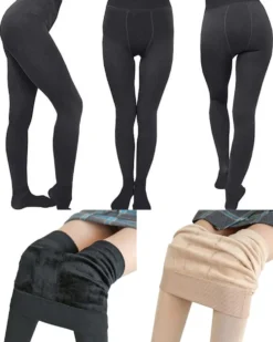 Vinterleggings / Damleggings med fleecefoder och strumpor