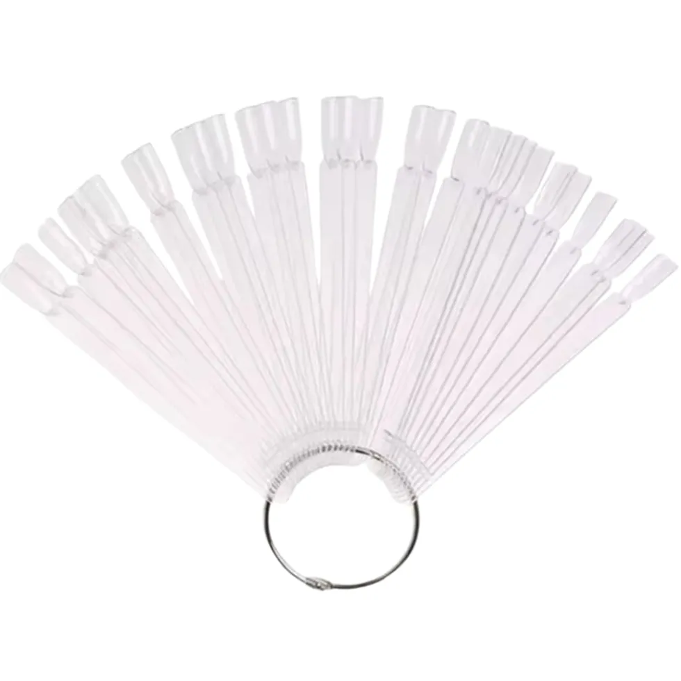 Visningstippar med Ring - 50 St Display prov för Nagellack - Nail Swatch Sticks