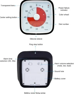 Visuell Timer 60min - klassrum skola för barn