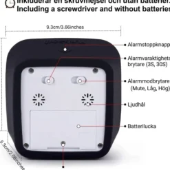 Visuell timer 60 minuter 2-pack – tyst timer för barn, klassrum och läxläsning, svart - klassrum skola för barn