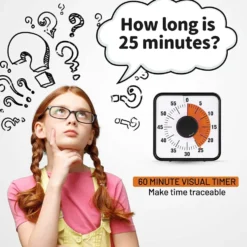Visuell Timer STOR 60min - klassrum skola för barn 19cm