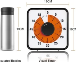Visuell Timer STOR 60min - klassrum skola för barn 19cm
