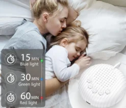 Vitbrusmaskin med naturljud och timer