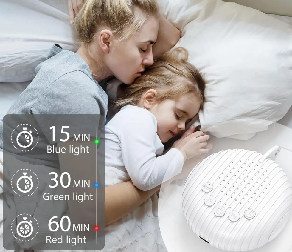 Vitbrusmaskin med naturljud och timer