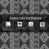 Vändbar utomhusmatta 182x274 cm vattentät anti-UV för husbilsresor svart och grå