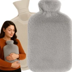 Värmeflaska med plyschöverdrag 3,5 L