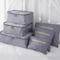 Väskinsats för Resväska 6-pack Organiseringsset för Resa Grå