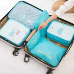 Väskinsats för Resväska 6-pack Organiseringsset för Resa Grå