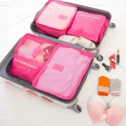 Väskinsats för Resväska 6-pack Organiseringsset för Resa Grå