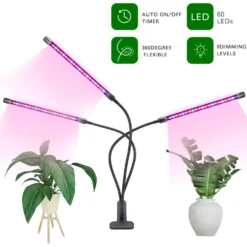 Växtlampa, 60 LED fullspektrum odlingslampa Växtljus Växtlampa 3 timers