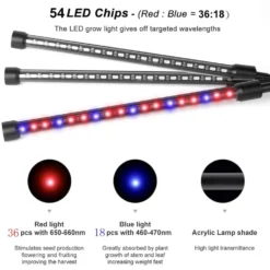 Växtlampa, 60 LED fullspektrum odlingslampa Växtljus Växtlampa 3 timers