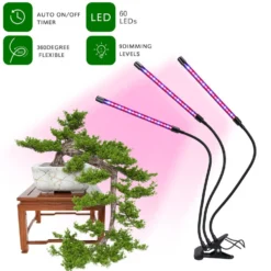 Växtlampa, 60 LED fullspektrum odlingslampa Växtljus Växtlampa 3 timers