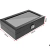 Watchbox / Klockbox 12 klockor Carbon Lyxmodell i svart CW012