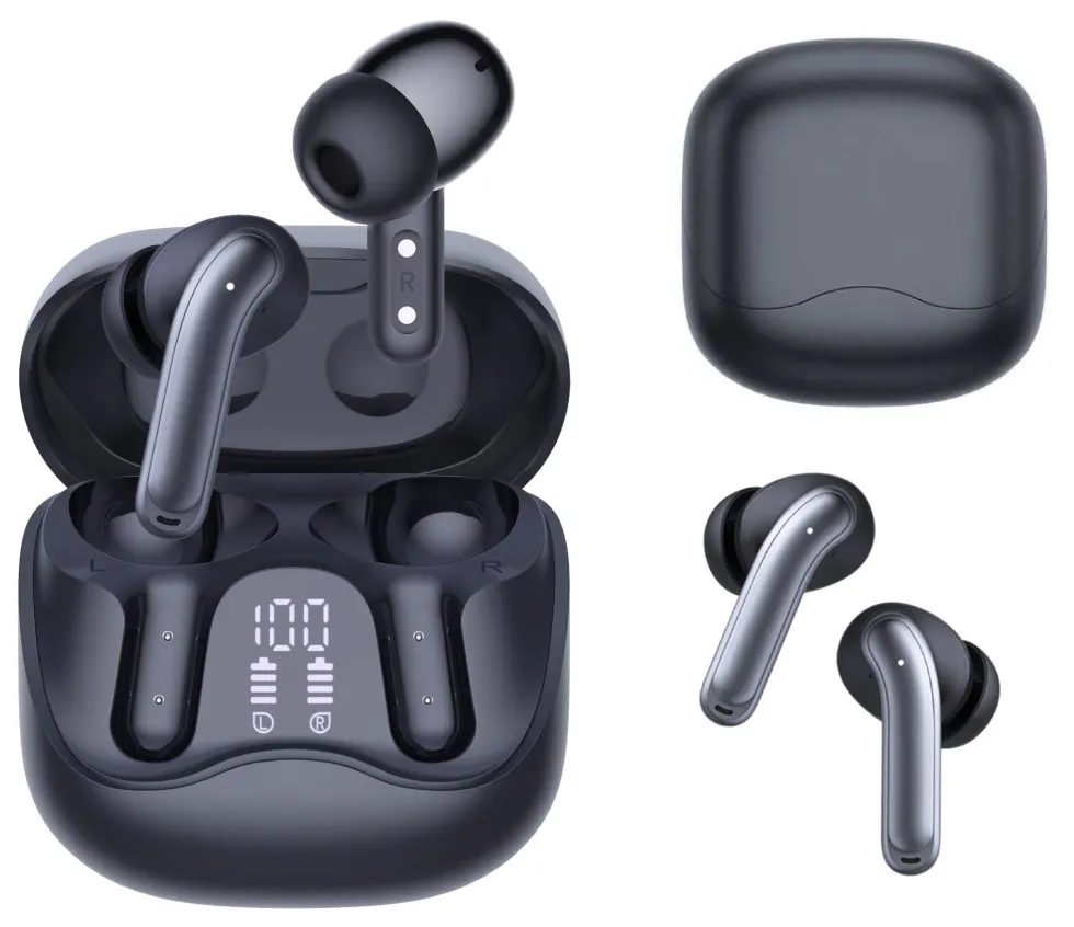 WAVORYX Air1 Pro Trådlösa Hörlurar Bluetooth 5.4 – Hybrid ANC, 6 Mics ENC, Hi-Res Ljud & 40h Batteritid Appstöd EQ