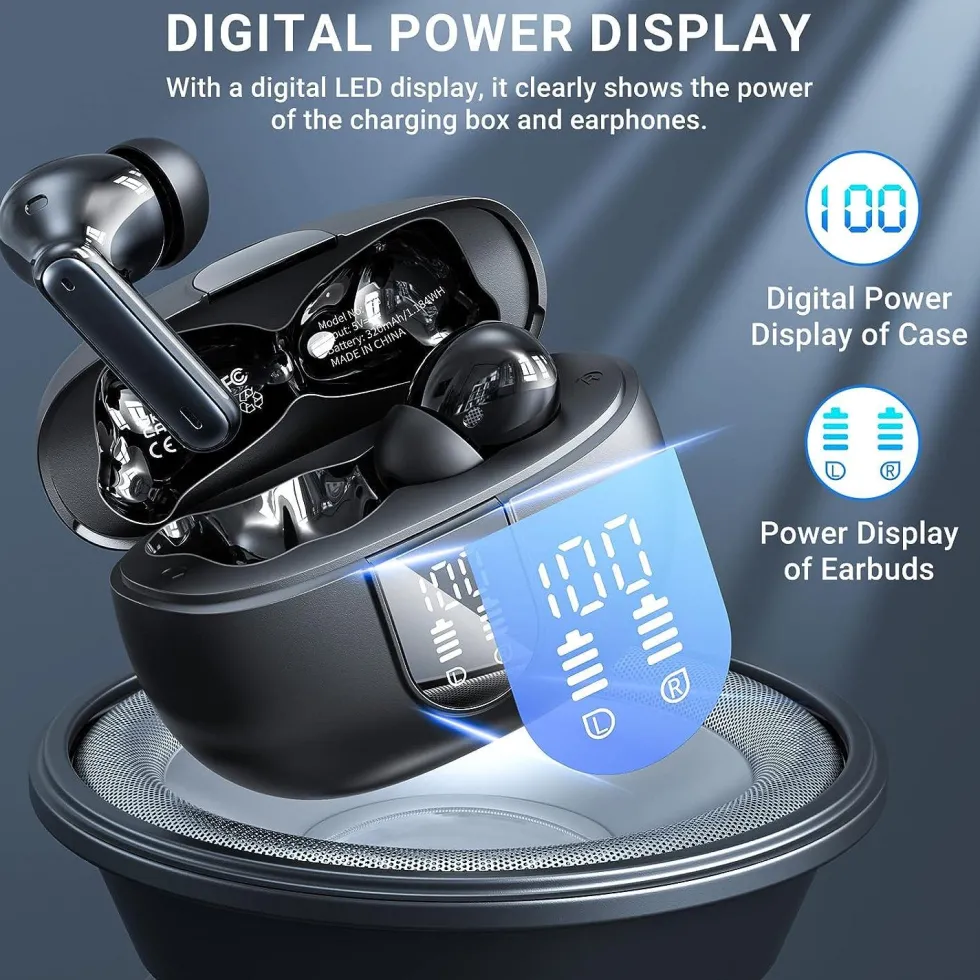 WAVORYX Air1 Pro Trådlösa Hörlurar Bluetooth 5.4 – Hybrid ANC, 6 Mics ENC, Hi-Res Ljud & 40h Batteritid Appstöd EQ