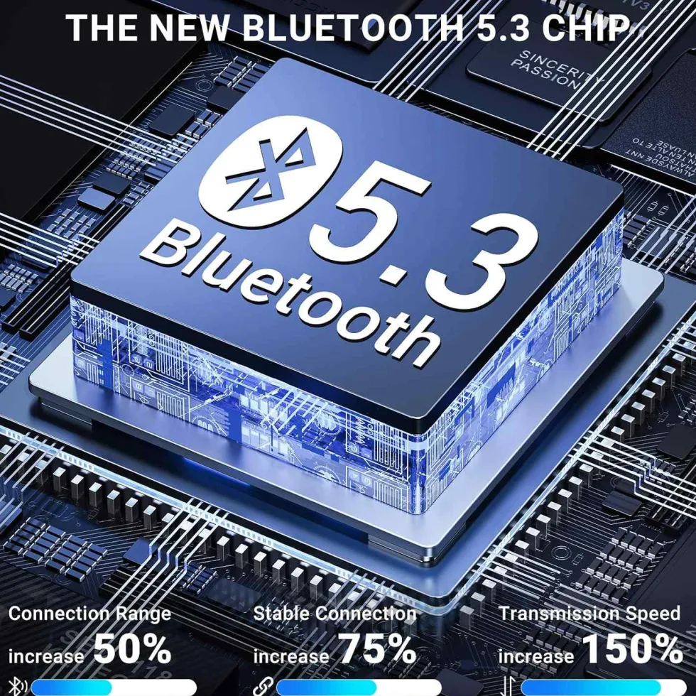 WAVORYX Air1 Pro Trådlösa Hörlurar Bluetooth 5.4 – Hybrid ANC, 6 Mics ENC, Hi-Res Ljud & 40h Batteritid Appstöd EQ