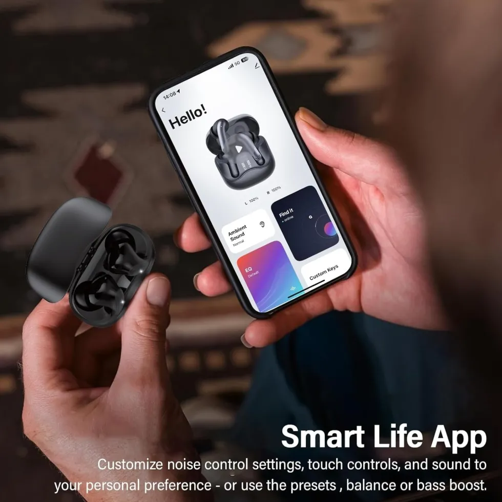 WAVORYX Air1 Pro Trådlösa Hörlurar Bluetooth 5.4 – Hybrid ANC, 6 Mics ENC, Hi-Res Ljud & 40h Batteritid Appstöd EQ