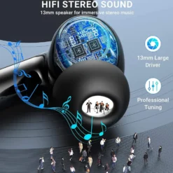 WAVORYX Air1 Pro Trådlösa Hörlurar Bluetooth 5.4 – Hybrid ANC, 6 Mics ENC, Hi-Res Ljud & 40h Batteritid Appstöd EQ