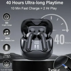 WAVORYX Air1 Pro Trådlösa Hörlurar Bluetooth 5.4 – Hybrid ANC, 6 Mics ENC, Hi-Res Ljud & 40h Batteritid Appstöd EQ