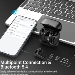 WAVORYX Air1 Pro Trådlösa Hörlurar Bluetooth 5.4 – Hybrid ANC, 6 Mics ENC, Hi-Res Ljud & 40h Batteritid Appstöd EQ