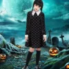 Wednesday Addams klänning för barn 125–135 cm