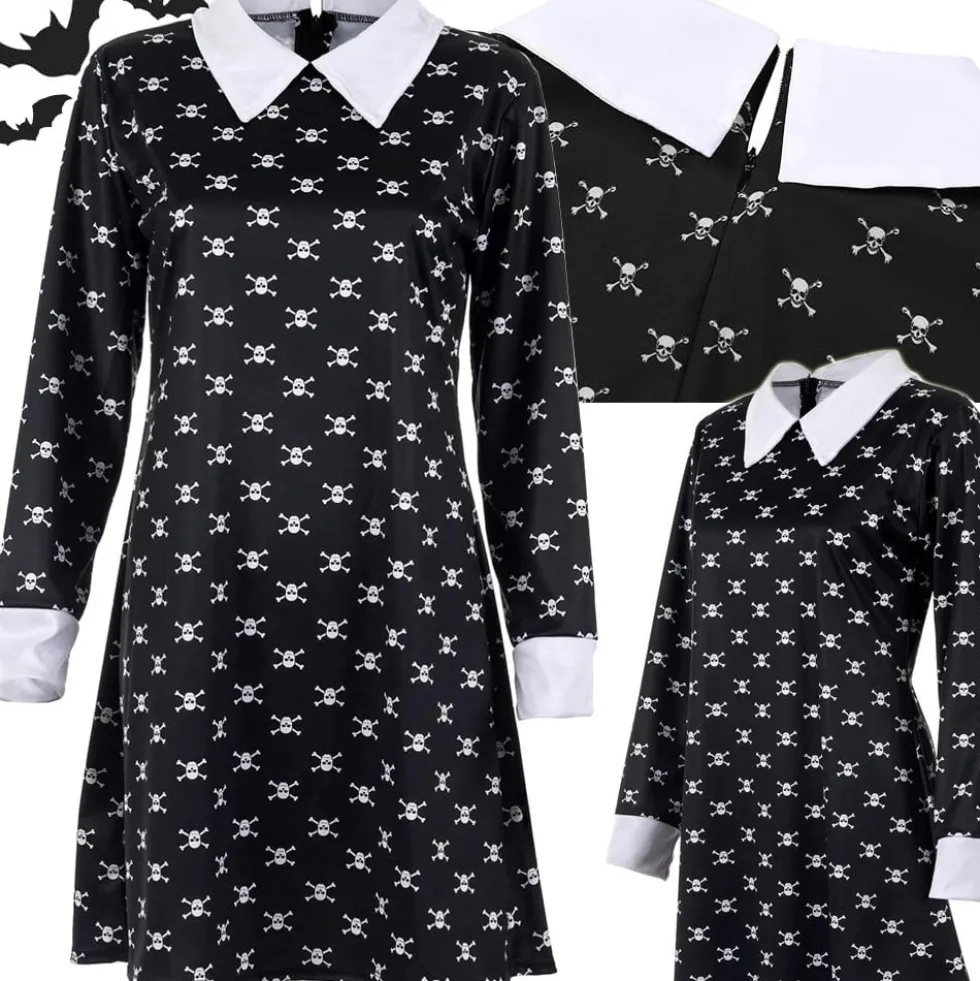 Wednesday Addams klänning för barn 135–145 cm