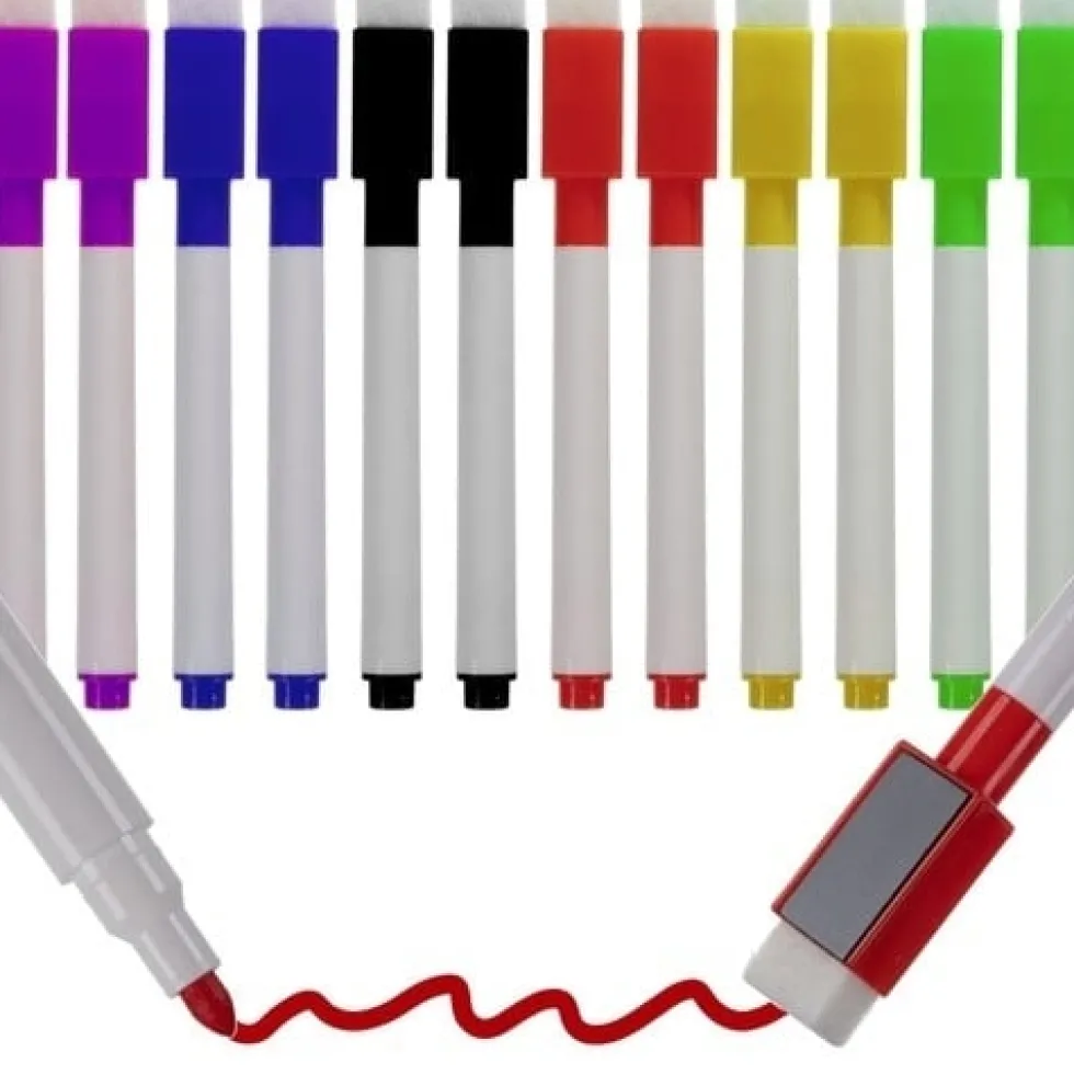 Whiteboardpennor med magnet och sudd 12-pack