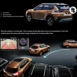 WIFI Bil Dash Cam HD 1080P Fram/Inuti/Bakre 3 Linser Bil DVR Parkeringsinspelare