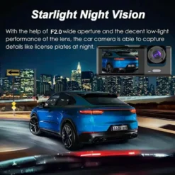 WIFI Bil Dash Cam HD 1080P Fram/Inuti/Bakre 3 Linser Bil DVR Parkeringsinspelare