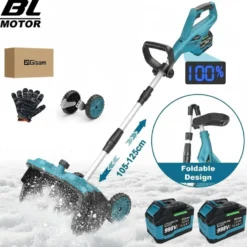 3500W 320MM 18V Borstlös Elektrisk Snöslunga – Sladdlös Snöborste Snöskyffel för