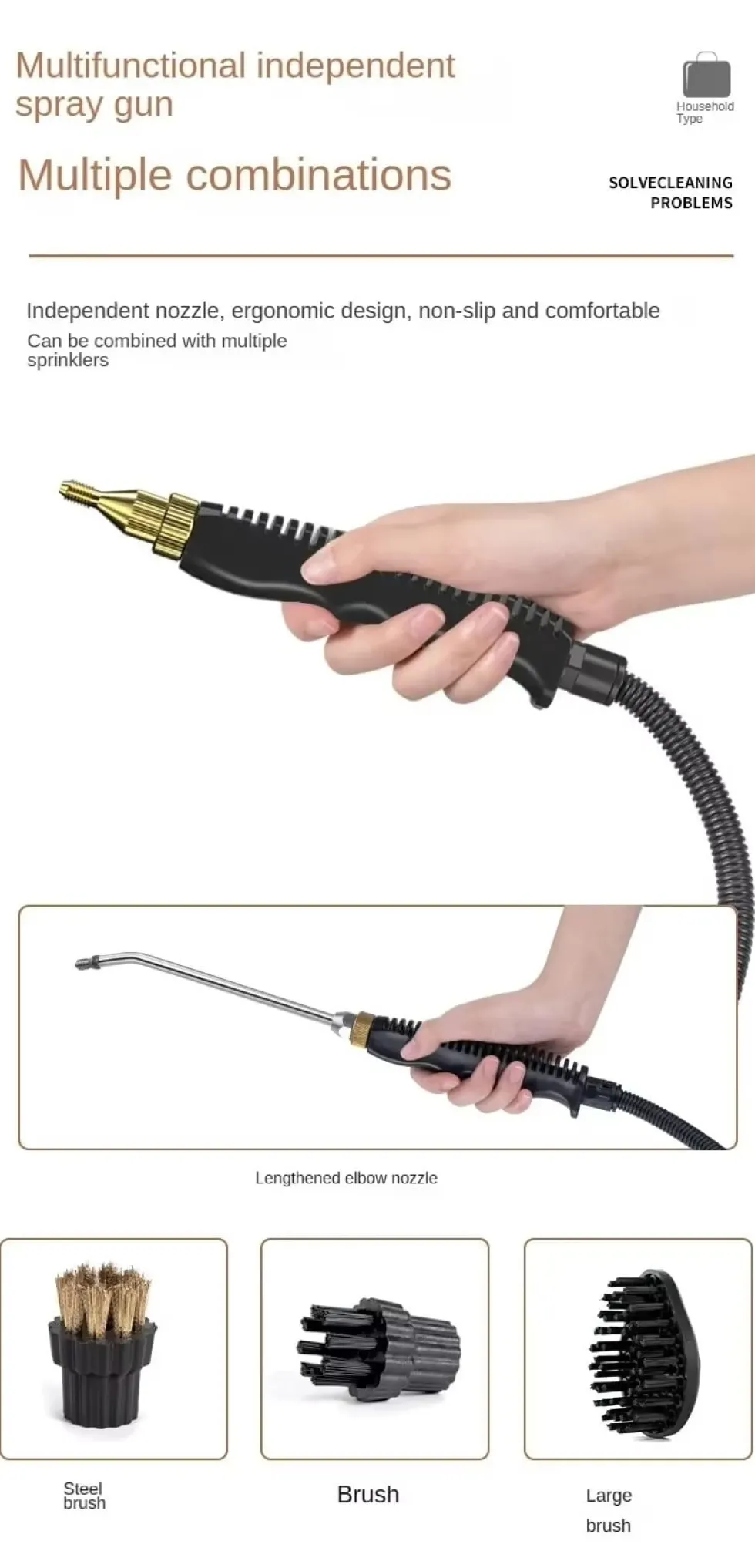 2500W Ångrengörare – Handhållen Steam Cleaner för Kök, Grill & Hem, ångtvättmaskin städa gör rent hemma