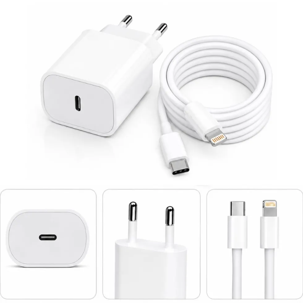 25W Snabbladdare 2 m USB-C till Lightning-kabel – Kompatibel iPhone 11/12/13/14