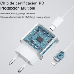 20W USB-C Strömadapter snabbladdare iPhone + 1M Lighting Kabel