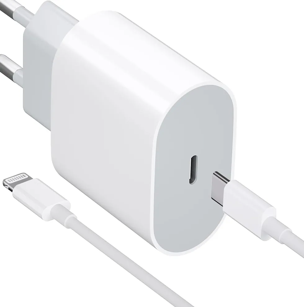20W USB-C Strömadapter snabbladdare iPhone + 1M Lighting Kabel