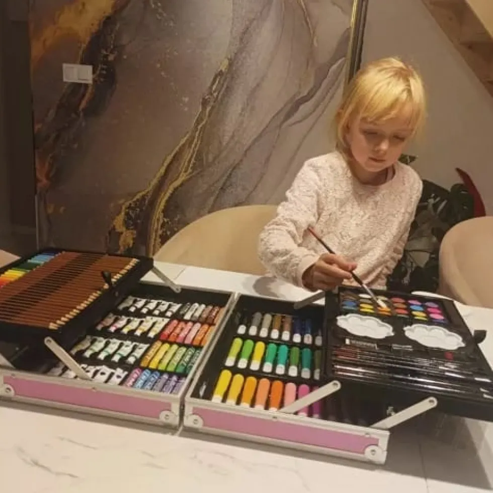 XXL Målarset - Väska med 144 Delar Enhörning