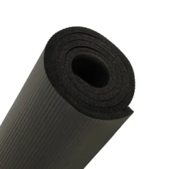 Yogamatta träningsmatta 185x83x1,5 cm halkfri med bärväska svart