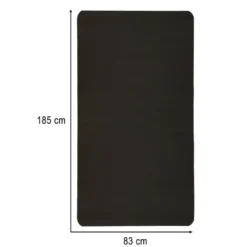 Yogamatta träningsmatta 185x83x1,5 cm halkfri med bärväska svart