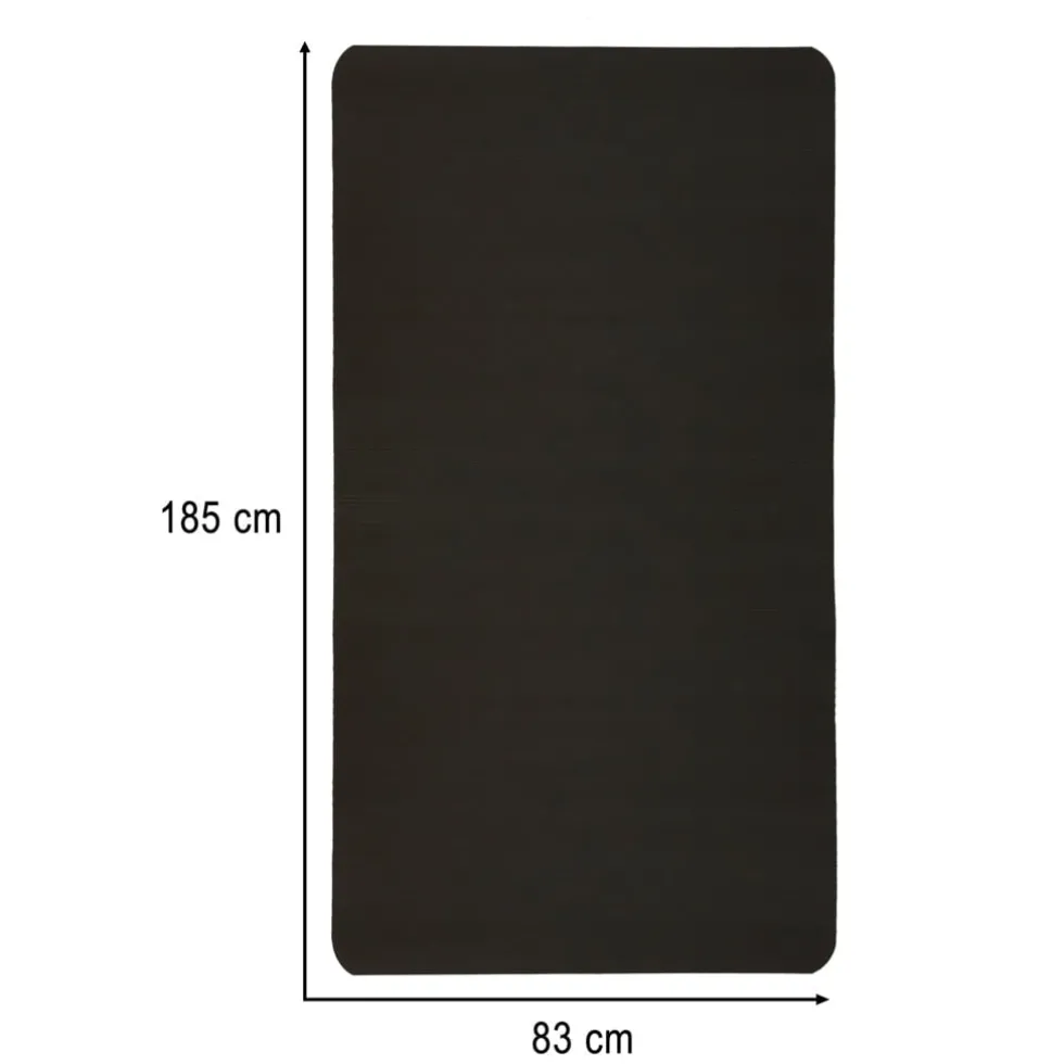 Yogamatta träningsmatta 185x83x1,5 cm halkfri med bärväska svart