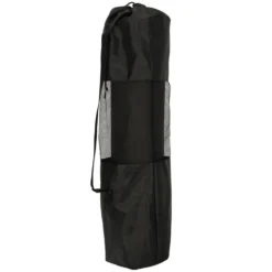 Yogamatta träningsmatta 185x83x1,5 cm halkfri med bärväska svart