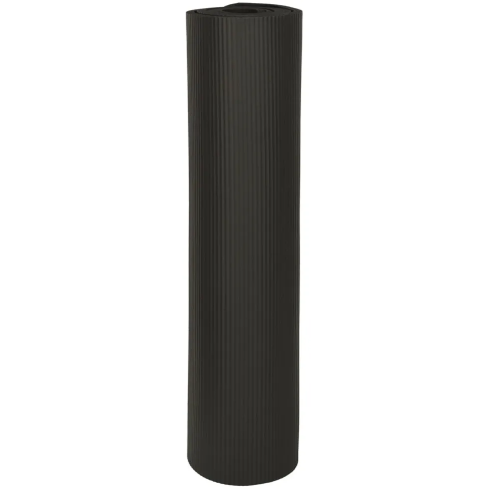 Yogamatta träningsmatta 185x83x1,5 cm halkfri med bärväska svart