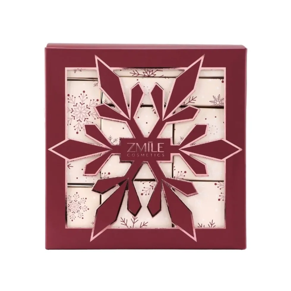 Zmile Cosmetics Beauty Advent Calendar Snowflake Puzzle Cube Cherry Red