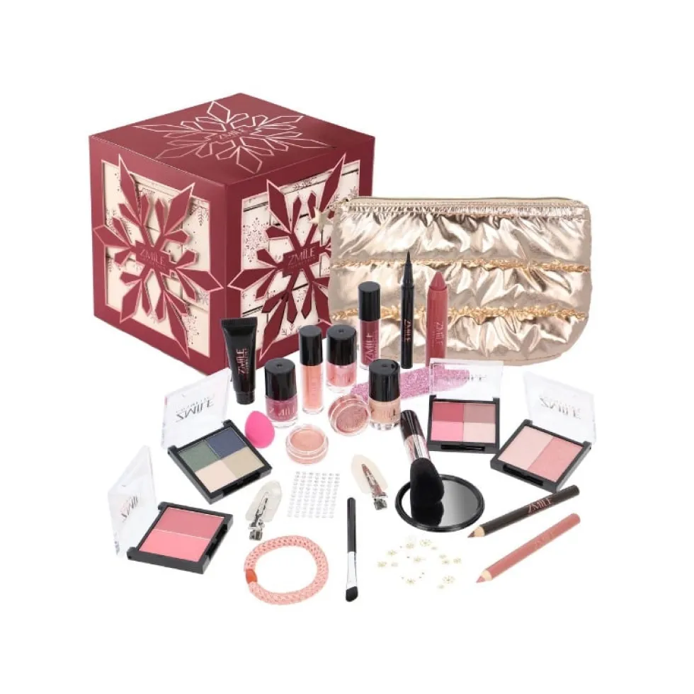 Zmile Cosmetics Beauty Advent Calendar Snowflake Puzzle Cube Cherry Red