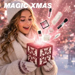 Zmile Cosmetics Beauty Advent Calendar Snowflake Puzzle Cube Cherry Red
